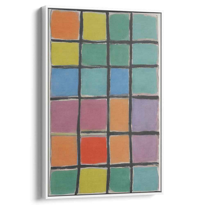 Color Fusion: Abstract Color Grid Canvas Art Print