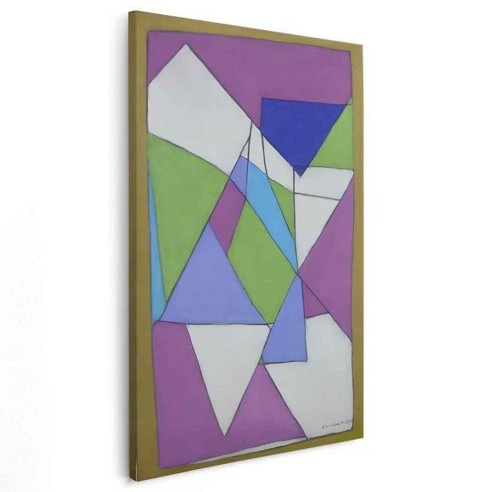 Future Shapes Dance: Modern Abstract Geometric Canvas Art