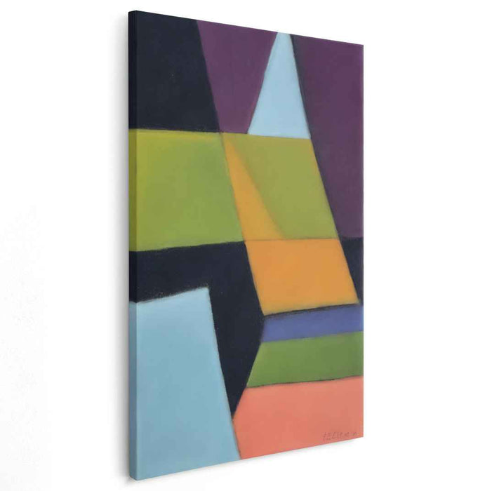 Electric Abstraction: Vibrant Abstract Canvas Art Print