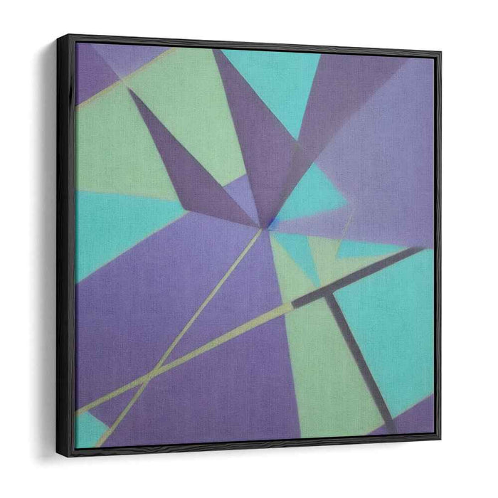 Angular Lavender Melody: Purple Hues and Angular Intrigue Canvas Art