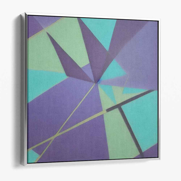 Angular Lavender Melody: Purple Hues and Angular Intrigue Canvas Art