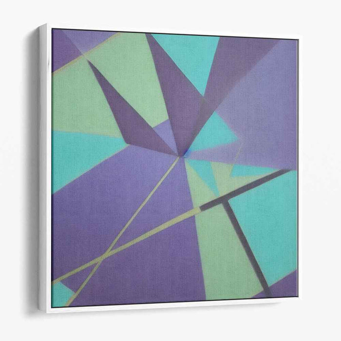 Angular Lavender Melody: Purple Hues and Angular Intrigue Canvas Art