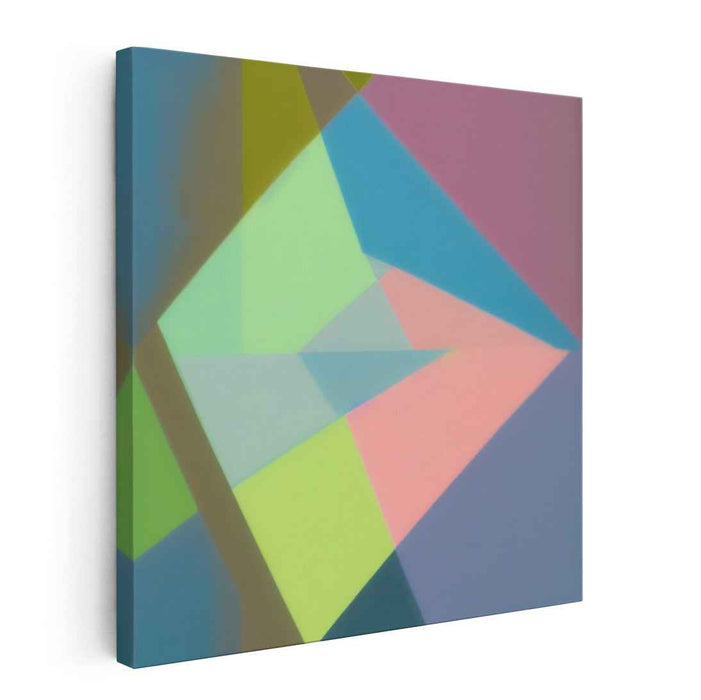 Geometry in Soft Pastels: Abstract Geometric Pastel Canvas Art