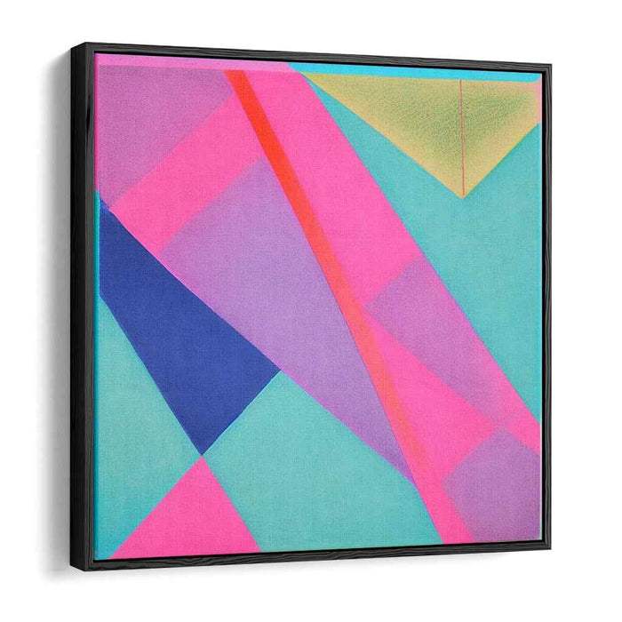 Pastel Dreamscape Fusion: Turquoise and Pink Abstract Canvas Art Print