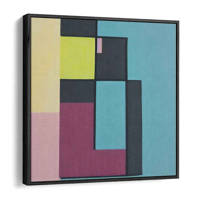 Vibrant Spectrum Mosaic Dream: Bold Color Block Abstract Canvas Art