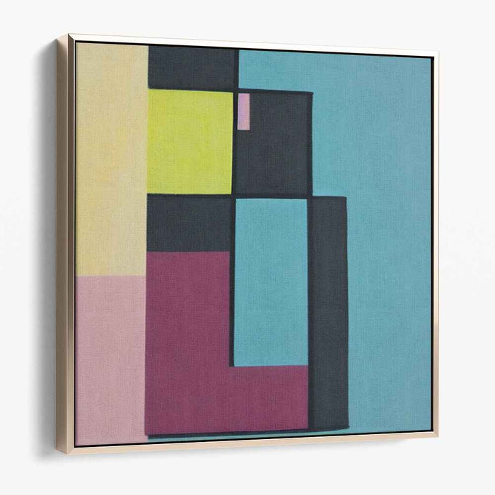 Vibrant Spectrum Mosaic Dream: Bold Color Block Abstract Canvas Art
