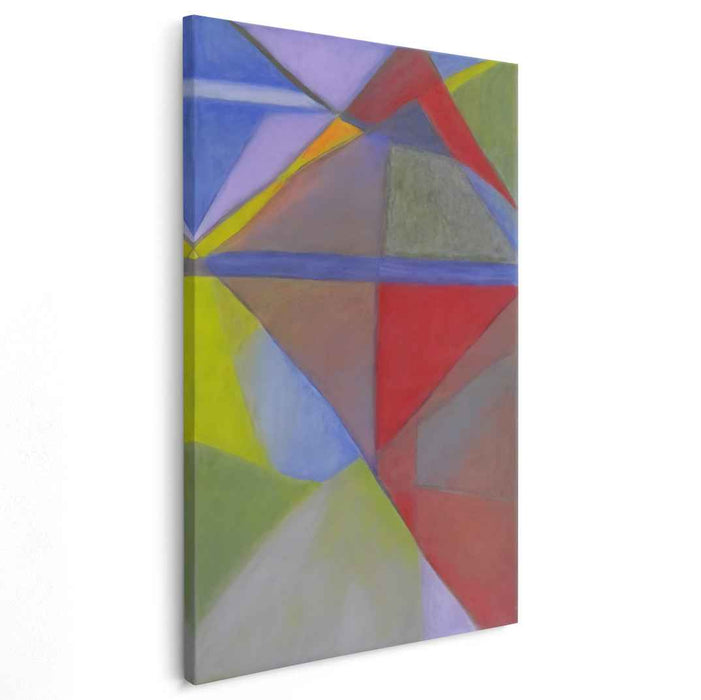 Cosmic Geometry Burst: Abstract Expressionist Colorful Geometric Canvas Art