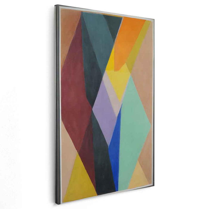 Harmonious Angles: Modernist Geometric Splendor Abstract Art