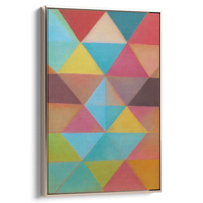 Abstract Prism Harmony: Vibrant Abstract Triangle Canvas Art