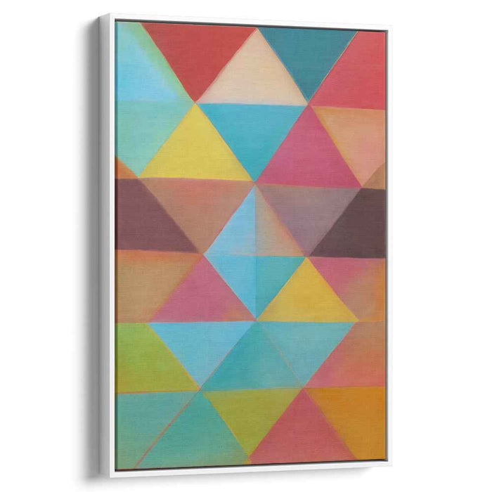 Abstract Prism Harmony: Vibrant Abstract Triangle Canvas Art