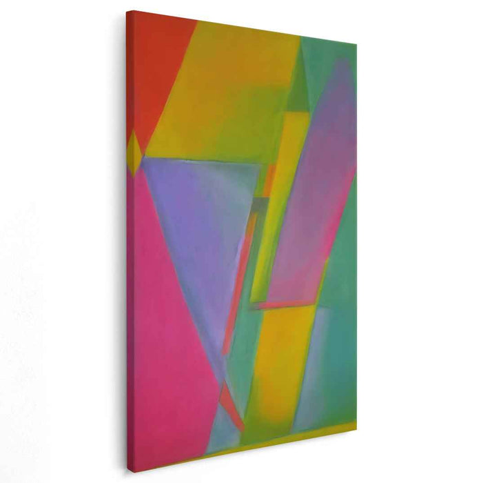 Prismatic Symmetry: Colorful Geometric Canvas Art Print