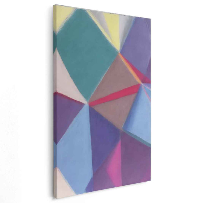 Whispers in Twilight: Abstract Expressionist Teal and Purple Canvas Art Print