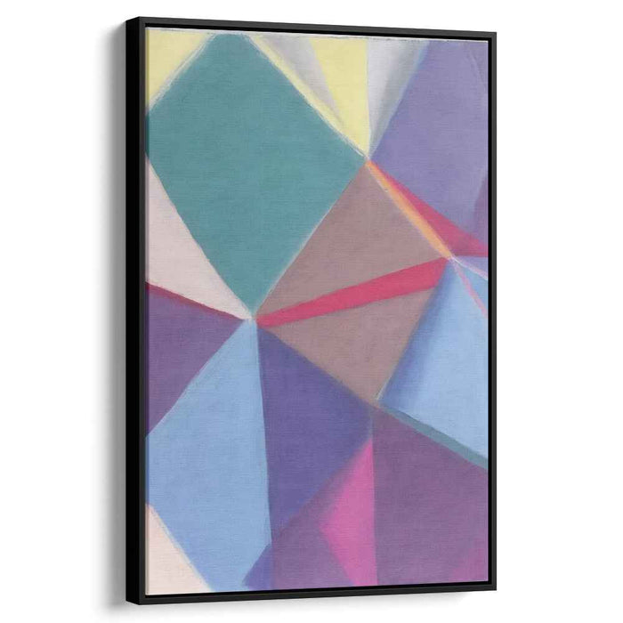 Whispers in Twilight: Abstract Expressionist Teal and Purple Canvas Art Print