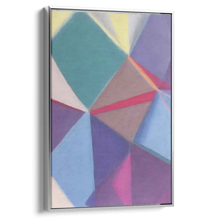 Whispers in Twilight: Abstract Expressionist Teal and Purple Canvas Art Print