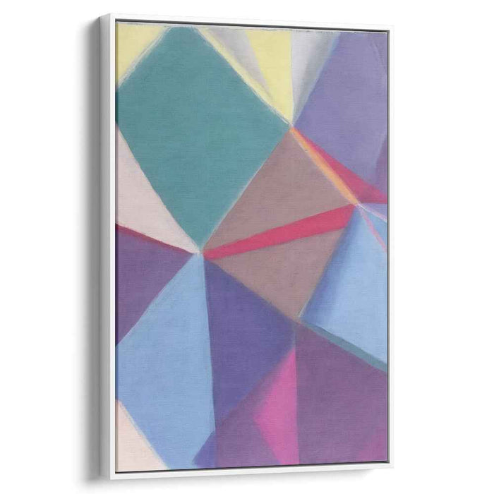 Whispers in Twilight: Abstract Expressionist Teal and Purple Canvas Art Print