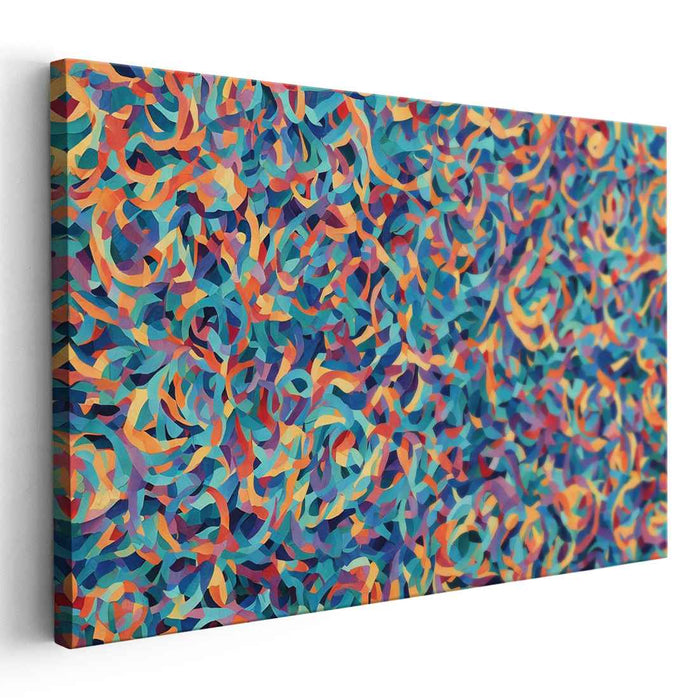 Blue Rhapsody: Abstract Expressionist Blue Canvas Art Print