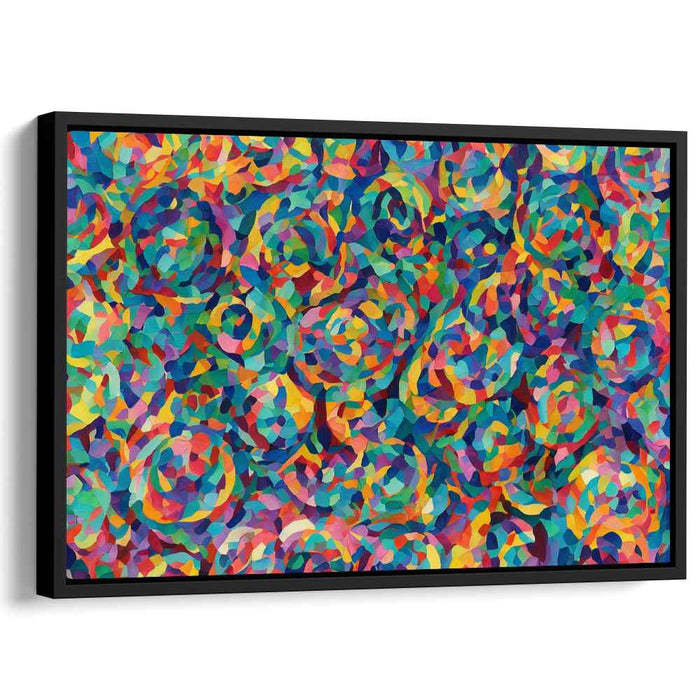 Blossoms in Chromatic Symphony: Vivid Abstract Floral Canvas Art