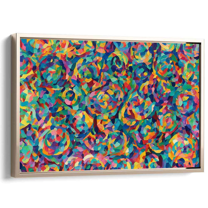 Blossoms in Chromatic Symphony: Vivid Abstract Floral Canvas Art