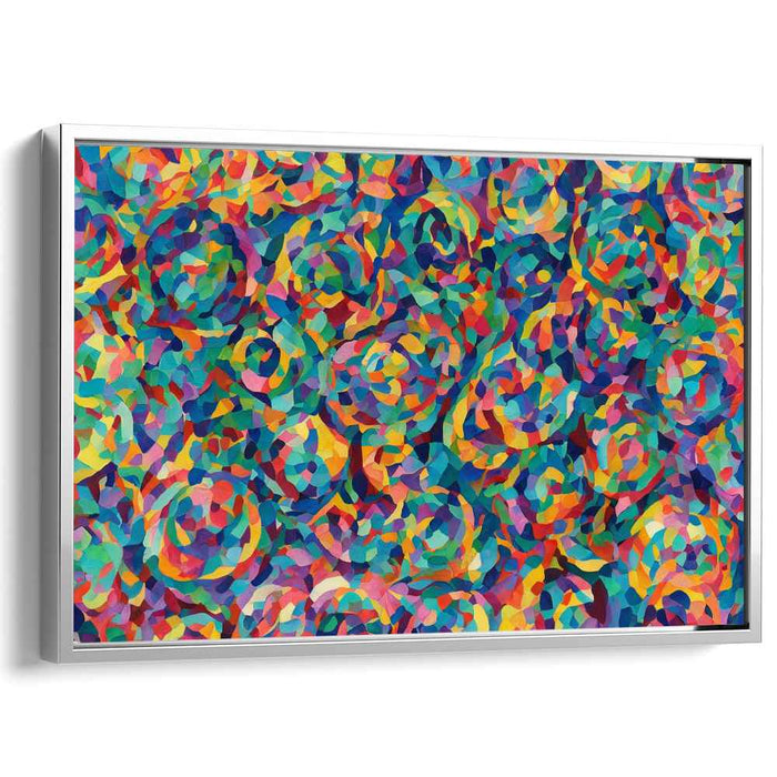 Blossoms in Chromatic Symphony: Vivid Abstract Floral Canvas Art