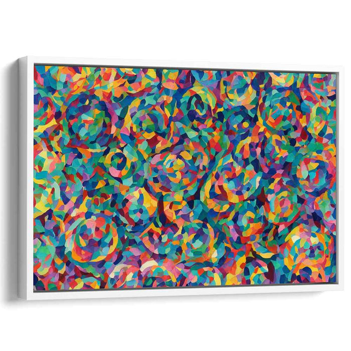 Blossoms in Chromatic Symphony: Vivid Abstract Floral Canvas Art