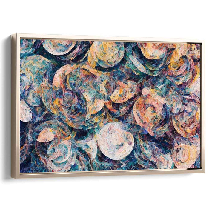 Swirling Hues: Abstract Expressionist Floral Canvas Art Print