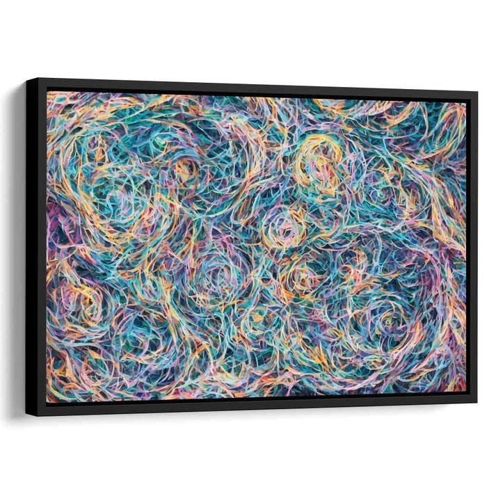 Whirlwind Melody Dance: A Kaleidoscope of Abstract Whirls Canvas Art