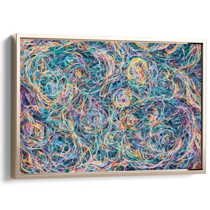 Whirlwind Melody Dance: A Kaleidoscope of Abstract Whirls Canvas Art