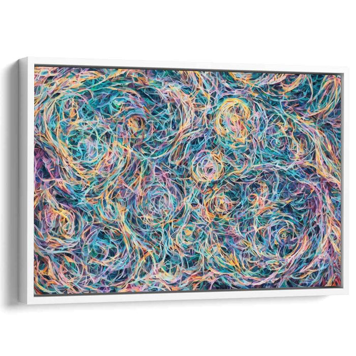 Whirlwind Melody Dance: A Kaleidoscope of Abstract Whirls Canvas Art