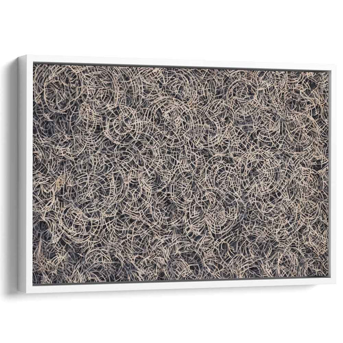 Entwined Elegance: Abstract Symphony in Neutral Tones Canvas Art