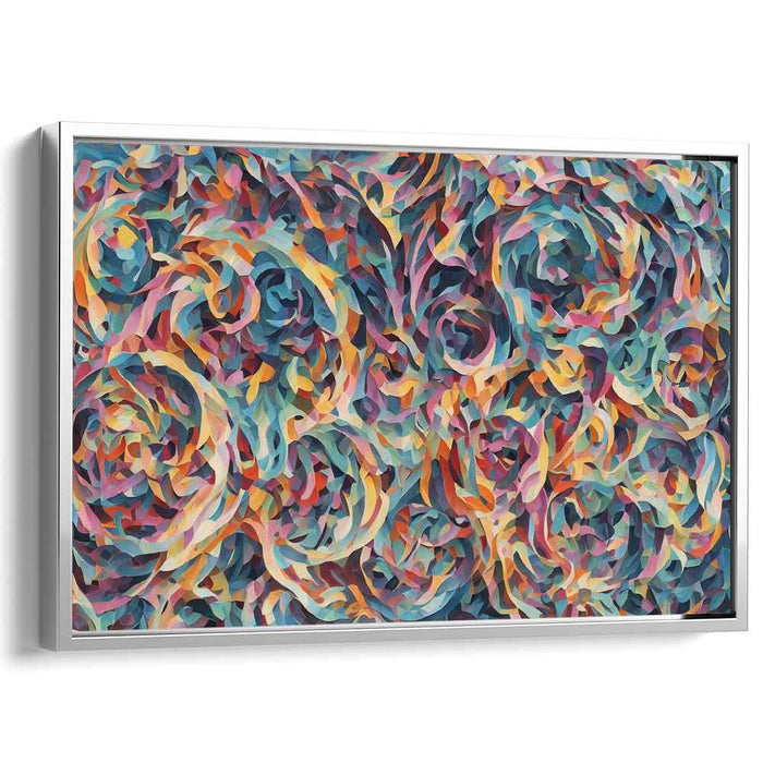 Ebullient Whorls: Abstract Expressionist Swirling Color Canvas Art Print