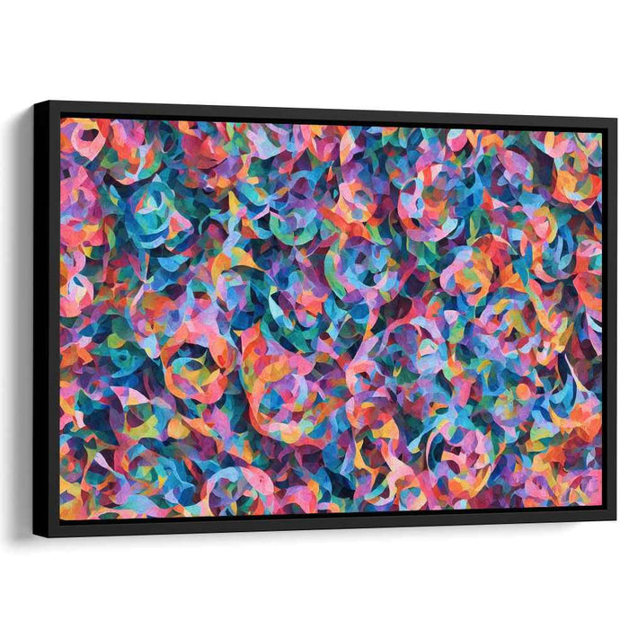 Whirling Daze: Vibrant Abstract Swirls Canvas Art Print