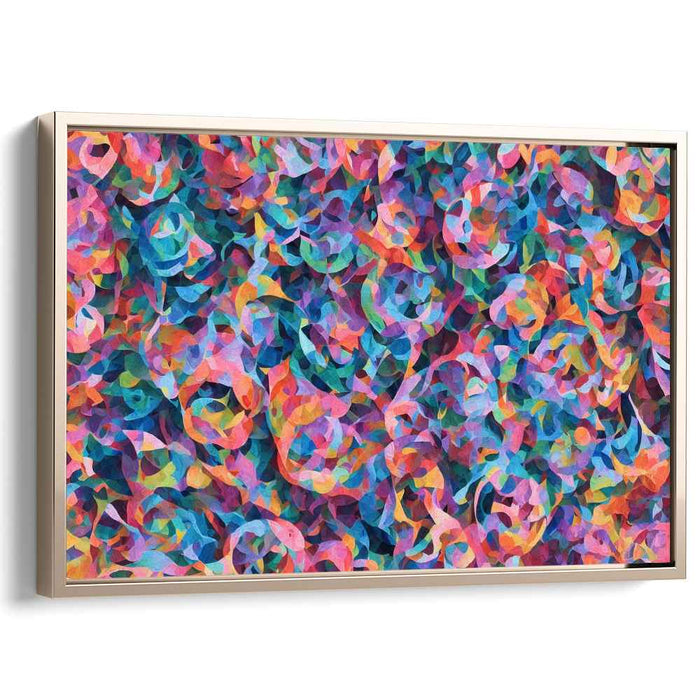 Whirling Daze: Vibrant Abstract Swirls Canvas Art Print