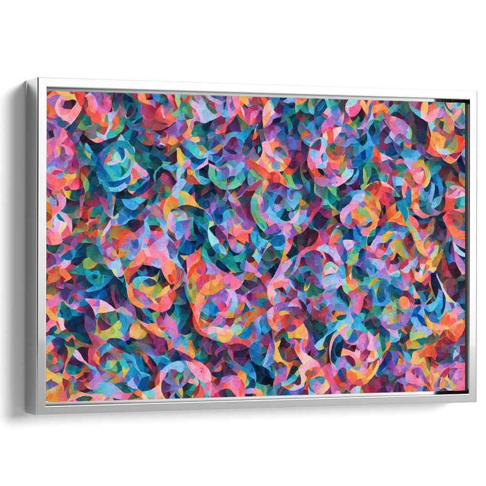 Whirling Daze: Vibrant Abstract Swirls Canvas Art Print