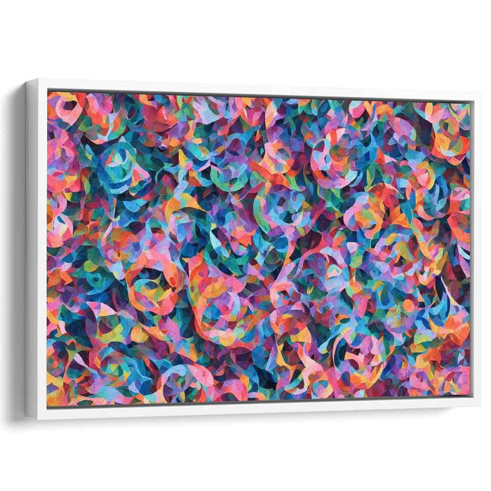 Whirling Daze: Vibrant Abstract Swirls Canvas Art Print
