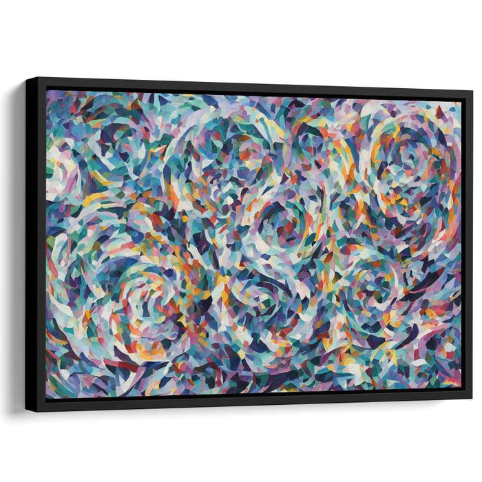 Arcane Fusion: Abstract Mosaic Swirl Canvas Art Print