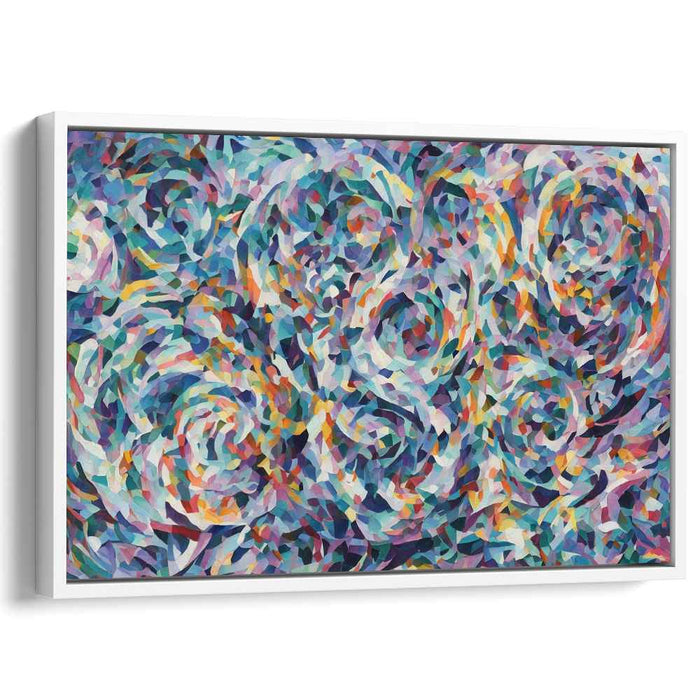 Arcane Fusion: Abstract Mosaic Swirl Canvas Art Print