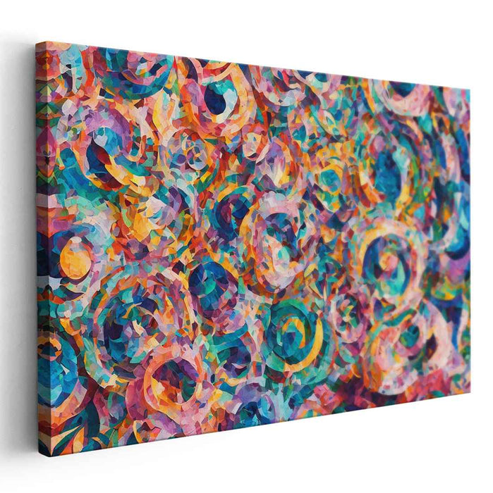 Kaleidoscopic Vortex: Abstract Expressionist Color Explosion Canvas Art Print