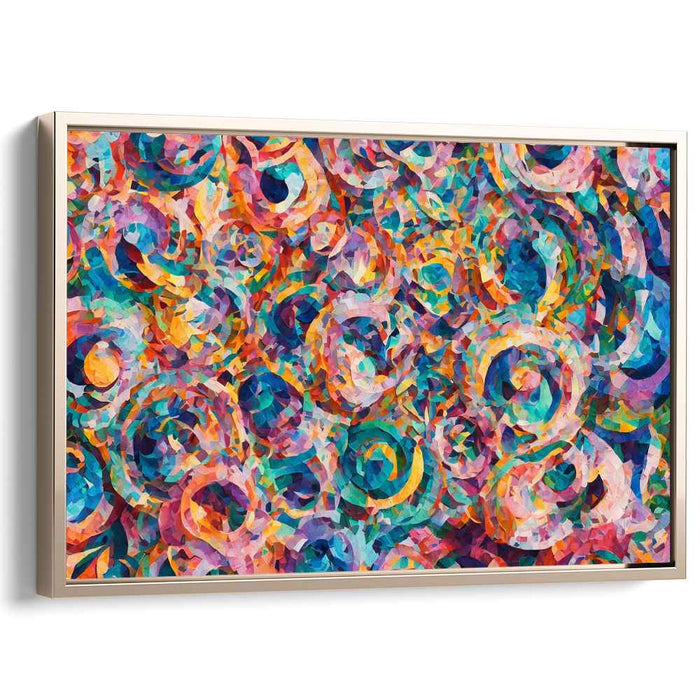 Kaleidoscopic Vortex: Abstract Expressionist Color Explosion Canvas Art Print