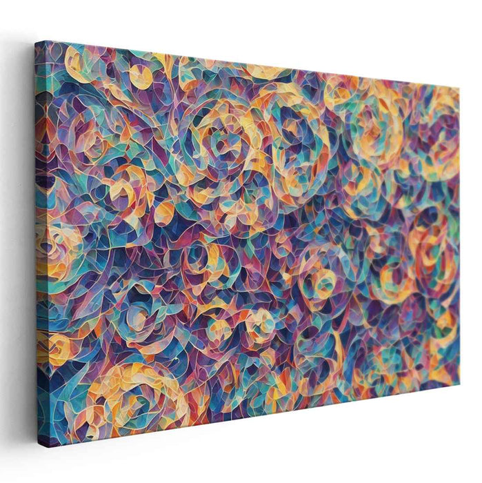 Pastel Cubism Circles #140