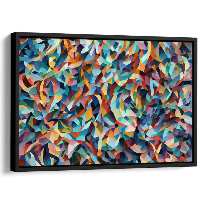 Unraveled Symphony: Abstract Expressionist Geometric Canvas Art Print