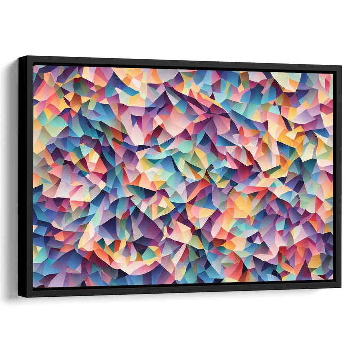 Whispering Shapes Dance: Geometric Abstraction in Pastel Tones Canvas Art
