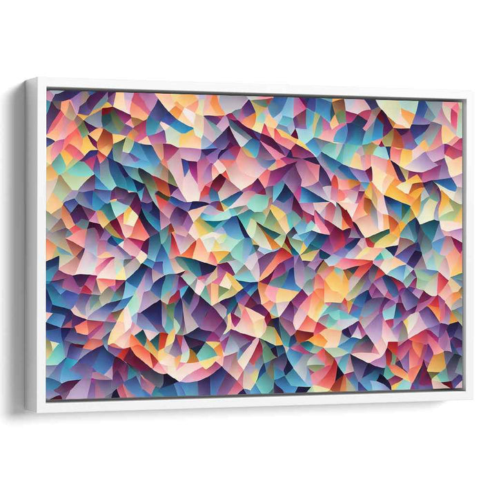 Whispering Shapes Dance: Geometric Abstraction in Pastel Tones Canvas Art