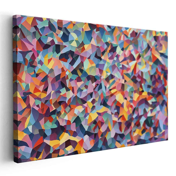 Geometric Emotionscape: Abstract Geometric Expressionist Canvas Art