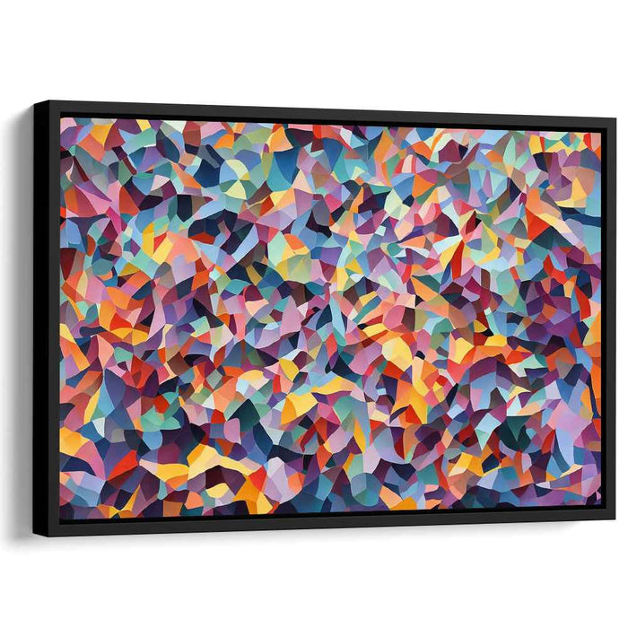 Geometric Emotionscape: Abstract Geometric Expressionist Canvas Art
