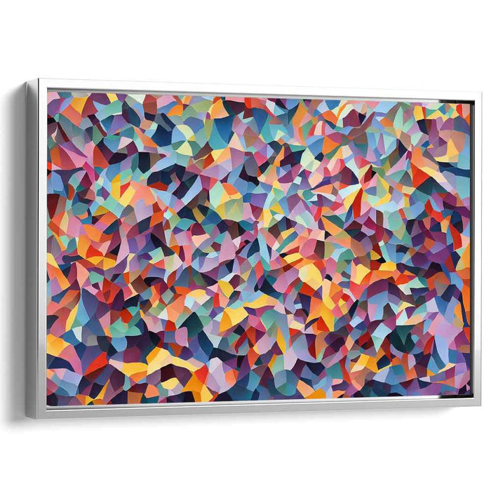 Geometric Emotionscape: Abstract Geometric Expressionist Canvas Art