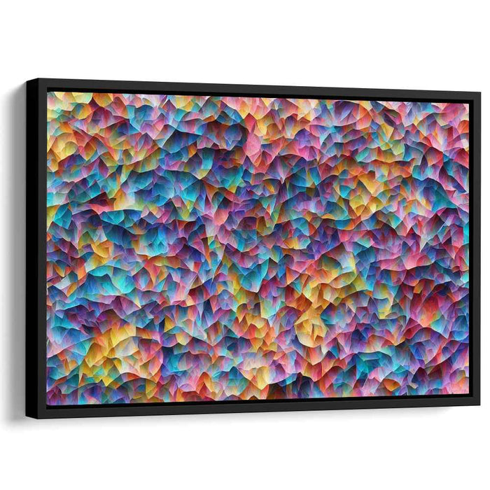 Bold Spectrum Melody: Abstract Expressionist Rainbow Canvas Art