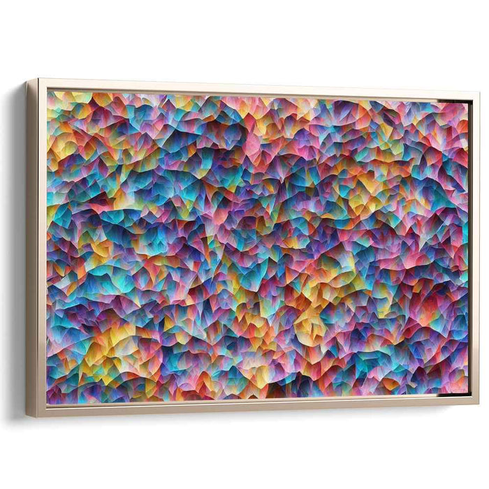 Bold Spectrum Melody: Abstract Expressionist Rainbow Canvas Art