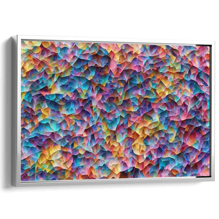 Bold Spectrum Melody: Abstract Expressionist Rainbow Canvas Art
