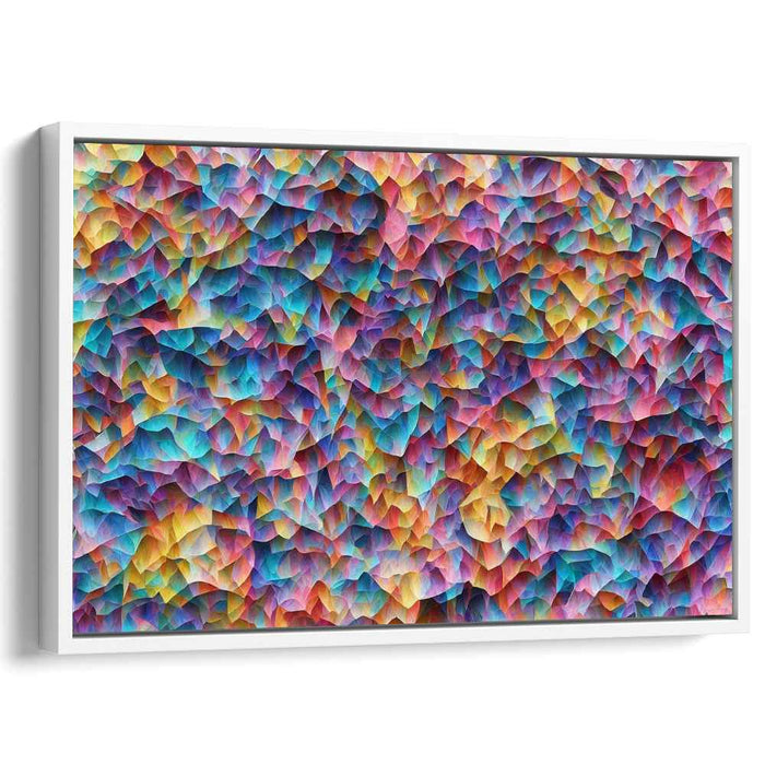 Bold Spectrum Melody: Abstract Expressionist Rainbow Canvas Art