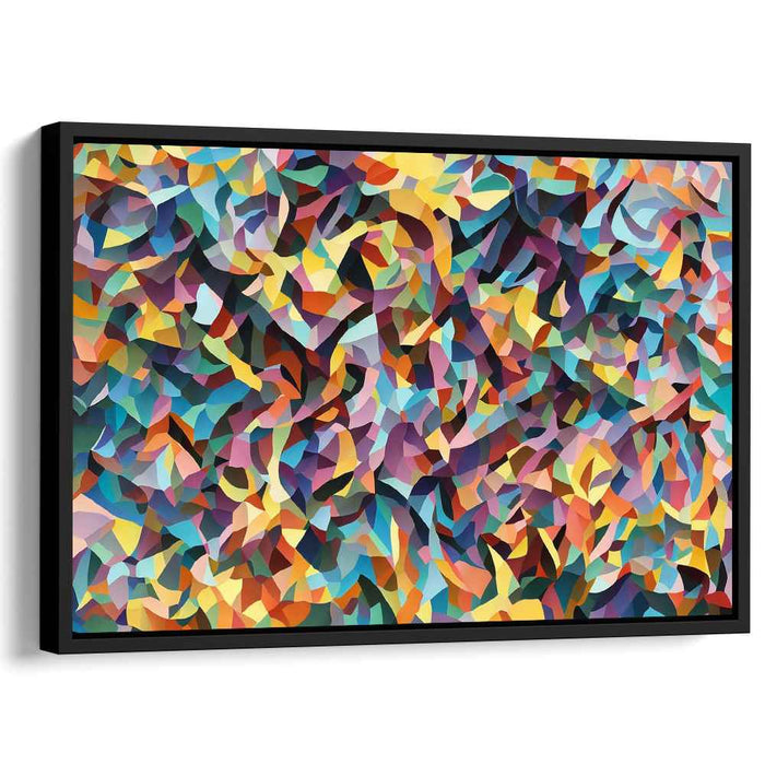 Chaos Spectrum Symmetry Burst: Abstract Geometric Color Explosion Canvas Art Print